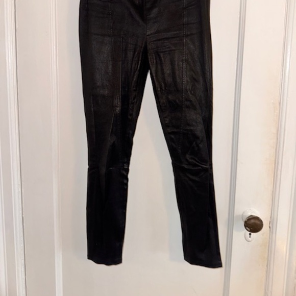 Helmut Lang Lambskin Leather Leggings Size 6 - Picture 2 of 6